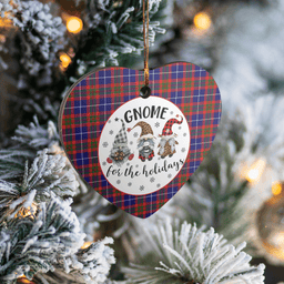 Scottish Edinburgh District Clan Tartan Ceramic Ornament - Gnome Heart Style Scottish Plaid Tartan Plaid