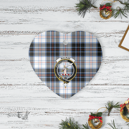 Scottish MacRae Dress Modern Clan Tartan Ceramic Ornament - Crest Heart Style Scottish Plaid Tartan Plaid
