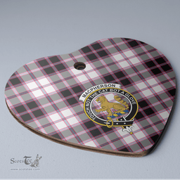 Scottish MacPherson Hunting Modern Clan Tartan Ceramic Ornament - Crest Heart Style Scottish Plaid Tartan Plaid