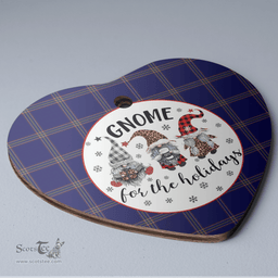 Scottish Crichton Clan Tartan Ceramic Ornament - Gnome Heart Style Scottish Plaid Tartan Plaid