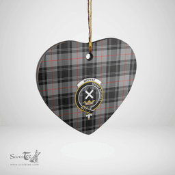 Scottish Moffat Modern Clan Tartan Ceramic Ornament - Crest Heart Style Scottish Plaid Tartan Plaid