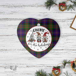 Scottish Cameron of Erracht Modern Clan Tartan Ceramic Ornament - Gnome Heart Style Scottish Plaid Tartan Plaid