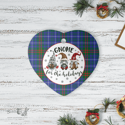 Scottish Edmonstone Clan Tartan Ceramic Ornament - Gnome Heart Style Scottish Plaid Tartan Plaid