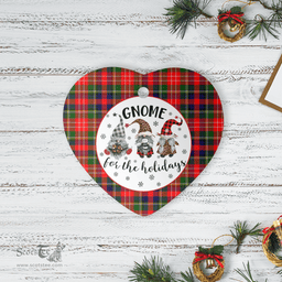 Scottish Christie Clan Tartan Ceramic Ornament - Gnome Heart Style Scottish Plaid Tartan Plaid