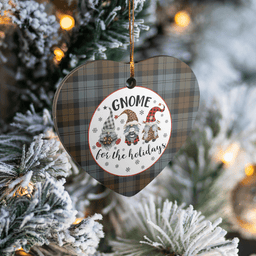 Scottish Blackwatch Weathered Clan Tartan Ceramic Ornament - Gnome Heart Style Scottish Plaid Tartan Plaid