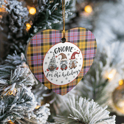 Scottish Culloden Ancient Clan Tartan Ceramic Ornament - Gnome Heart Style Scottish Plaid Tartan Plaid