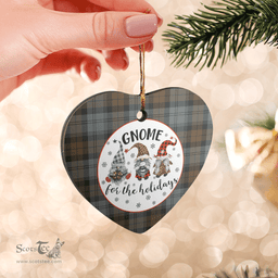 Scottish Blackwatch Weathered Clan Tartan Ceramic Ornament - Gnome Heart Style Scottish Plaid Tartan Plaid