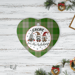 Scottish Cunningham Dress Green Dancers Clan Tartan Ceramic Ornament - Gnome Heart Style Scottish Plaid Tartan Plaid