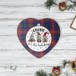 Scottish Chisholm Hunting Modern Clan Tartan Ceramic Ornament - Gnome Heart Style Scottish Plaid Tartan Plaid