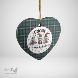 Scottish Bannatyne 1 Clan Tartan Ceramic Ornament - Gnome Heart Style Scottish Plaid Tartan Plaid