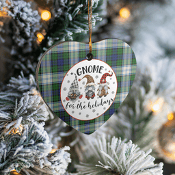 Scottish Blackwatch Dress Modern Clan Tartan Ceramic Ornament - Gnome Heart Style Scottish Plaid Tartan Plaid