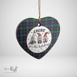Scottish Campbell of Cawdor Modern Clan Tartan Ceramic Ornament - Gnome Heart Style Scottish Plaid Tartan Plaid