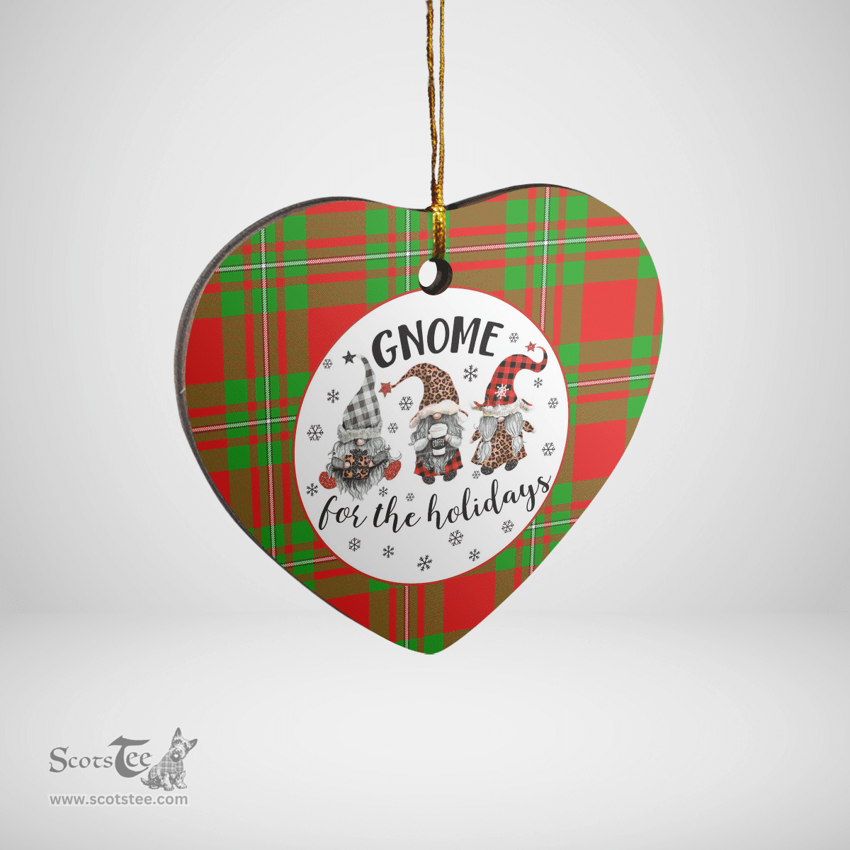 Scottish Callander Modern Clan Tartan Ceramic Ornament - Gnome Heart Style Scottish Plaid Tartan Plaid