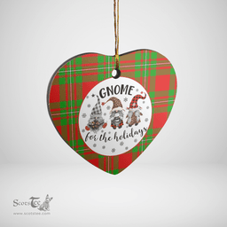 Scottish Callander Modern Clan Tartan Ceramic Ornament - Gnome Heart Style Scottish Plaid Tartan Plaid