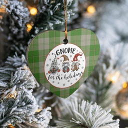 Scottish Cunningham Dress Green Dancers Clan Tartan Ceramic Ornament - Gnome Heart Style Scottish Plaid Tartan Plaid