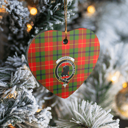Scottish Turnbull Dress Clan Tartan Ceramic Ornament - Crest Heart Style Scottish Plaid Tartan Plaid