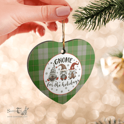 Scottish Cunningham Dress Green Dancers Clan Tartan Ceramic Ornament - Gnome Heart Style Scottish Plaid Tartan Plaid