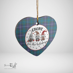 Scottish Douglas Modern Clan Tartan Ceramic Ornament - Gnome Heart Style Scottish Plaid Tartan Plaid