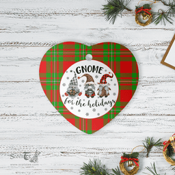 Scottish Callander Modern Clan Tartan Ceramic Ornament - Gnome Heart Style Scottish Plaid Tartan Plaid