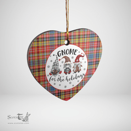 Scottish Drummond of Strathallan Clan Tartan Ceramic Ornament - Gnome Heart Style Scottish Plaid Tartan Plaid