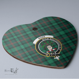 Scottish Ross Hunting Modern Clan Tartan Ceramic Ornament - Crest Heart Style Scottish Plaid Tartan Plaid