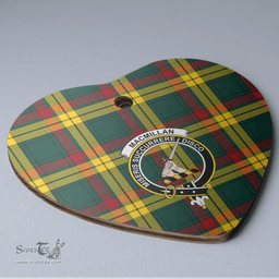 Scottish MacMillan Old Modern Clan Tartan Ceramic Ornament - Crest Heart Style Scottish Plaid Tartan Plaid