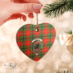 Scottish Turnbull Dress Clan Tartan Ceramic Ornament - Crest Heart Style Scottish Plaid Tartan Plaid