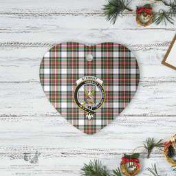 Scottish Stewart Dress Modern Clan Tartan Ceramic Ornament - Crest Heart Style Scottish Plaid Tartan Plaid