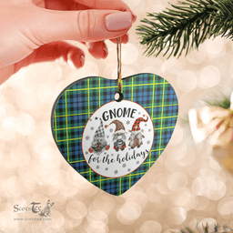 Scottish Campbell of Breadalbane Ancient Clan Tartan Ceramic Ornament - Gnome Heart Style Scottish Plaid Tartan Plaid