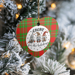 Scottish Callander Modern Clan Tartan Ceramic Ornament - Gnome Heart Style Scottish Plaid Tartan Plaid