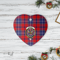 Scottish Wishart Dress Clan Tartan Ceramic Ornament - Crest Heart Style Scottish Plaid Tartan Plaid