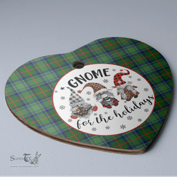 Scottish Cranston Modern Clan Tartan Ceramic Ornament - Gnome Heart Style Scottish Plaid Tartan Plaid