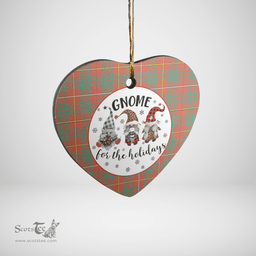 Scottish Bruce Ancient Clan Tartan Ceramic Ornament - Gnome Heart Style Scottish Plaid Tartan Plaid