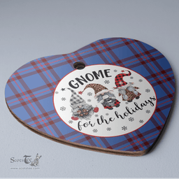 Scottish Elliot Modern Clan Tartan Ceramic Ornament - Gnome Heart Style Scottish Plaid Tartan Plaid