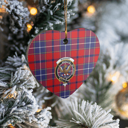 Scottish Wishart Dress Clan Tartan Ceramic Ornament - Crest Heart Style Scottish Plaid Tartan Plaid