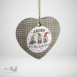 Scottish Burns Check Clan Tartan Ceramic Ornament - Gnome Heart Style Scottish Plaid Tartan Plaid