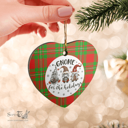 Scottish Callander Modern Clan Tartan Ceramic Ornament - Gnome Heart Style Scottish Plaid Tartan Plaid