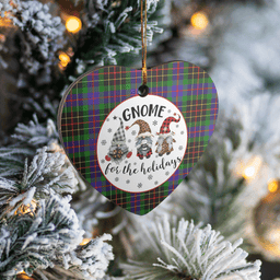 Scottish Brodie Hunting Modern Clan Tartan Ceramic Ornament - Gnome Heart Style Scottish Plaid Tartan Plaid