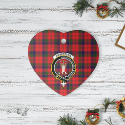 Scottish Robertson Modern Clan Tartan Ceramic Ornament - Crest Heart Style Scottish Plaid Tartan Plaid