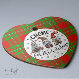 Scottish Callander Modern Clan Tartan Ceramic Ornament - Gnome Heart Style Scottish Plaid Tartan Plaid