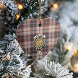 Scottish MacPherson Hunting Ancient Clan Tartan Ceramic Ornament - Crest Heart Style Scottish Plaid Tartan Plaid