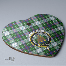 Scottish MacKenzie Dress Modern Clan Tartan Ceramic Ornament - Crest Heart Style Scottish Plaid Tartan Plaid