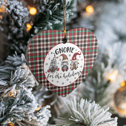 Scottish Borthwick Dress Ancient Clan Tartan Ceramic Ornament - Gnome Heart Style Scottish Plaid Tartan Plaid