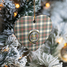 Scottish Stewart Dress Ancient Clan Tartan Ceramic Ornament - Crest Heart Style Scottish Plaid Tartan Plaid