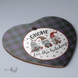 Scottish Clergy Green Clan Tartan Ceramic Ornament - Gnome Heart Style Scottish Plaid Tartan Plaid