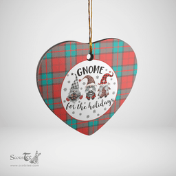 Scottish Dunbar Ancient Clan Tartan Ceramic Ornament - Gnome Heart Style Scottish Plaid Tartan Plaid