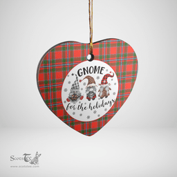 Scottish Butter Clan Tartan Ceramic Ornament - Gnome Heart Style Scottish Plaid Tartan Plaid