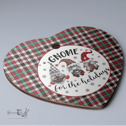 Scottish Borthwick Dress Ancient Clan Tartan Ceramic Ornament - Gnome Heart Style Scottish Plaid Tartan Plaid