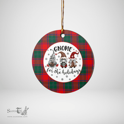 Scottish MacPhail Clan Clan Tartan Ceramic Ornament - Gnome Round Style Scottish Plaid Tartan Plaid