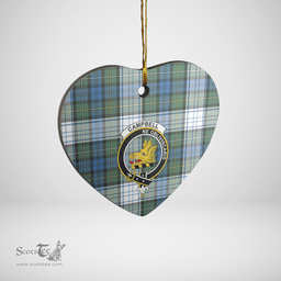 Scottish Campbell Dress Ancient Clan Tartan Ceramic Ornament - Crest Heart Style Scottish Plaid Tartan Plaid
